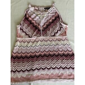 White House Black Market Sleeveless Knit Top L Pink-purple